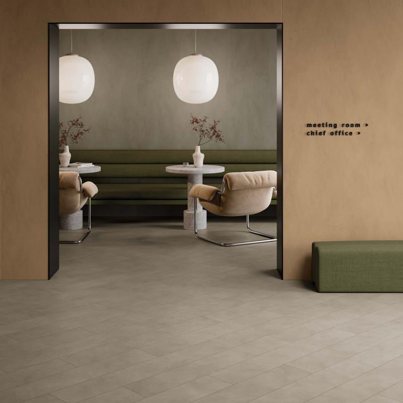 Płytka z gresu porcelanowego, efekt żywicy, taupe, 60x120 cm - CS25065