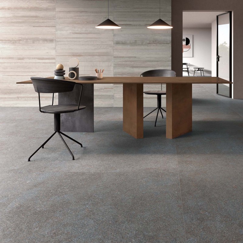 Płytka podłogowa z gresu porcelanowego, efekt drobnoziarnistego kamienia, szara, 60x120 cm - CS25035
