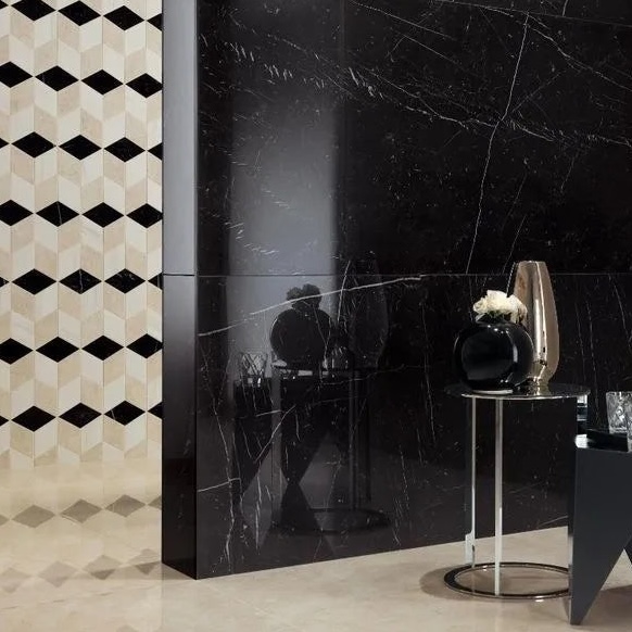 Atlas Concorde Marvel Stone Nero Marquina 60x60 Lapp. - AZRM