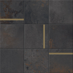 Mosaic Caesar Alchemy Composizione N Brass Magnet 30x30 - AFW0