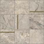 Mosaic Caesar Anima Futura Composizione N Brass Amazing Silver 30x30 - AGES