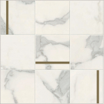 Mosaic Caesar Anima Futura Composizione N Brass Majestic White 30x30 - AGER