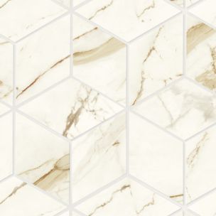Mozaika Atlas Concorde Marvel Shine Calacatta Imperiale Esagono Lapp 30.5X35.2 - A42Y