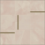 Mosaic Caesar Anima Futura Composizione N Brass Pink Onyx 30x30 - AGEW