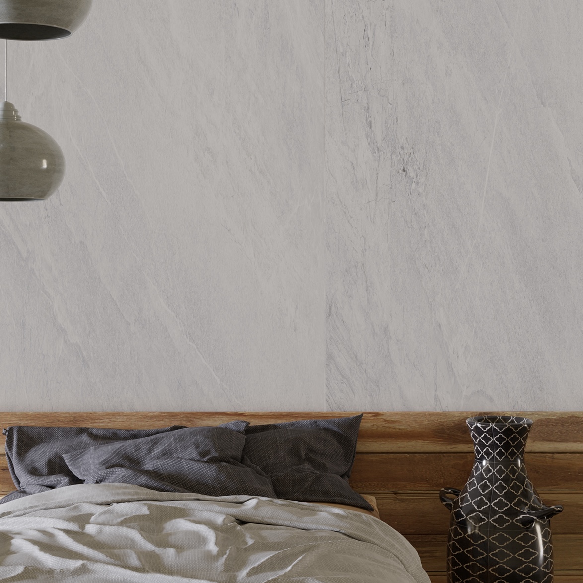 Płytka porcelanowa z efektem kamienia jerozolimskiego, biała matowa 60X120 - Eawe211
