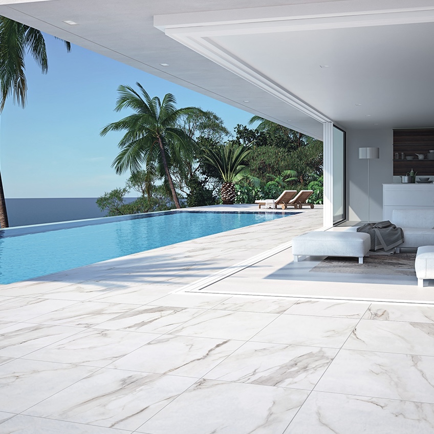 Płytka porcelanowa Matt Calacatta z efektem marmuru 60X60 - Ecaa107