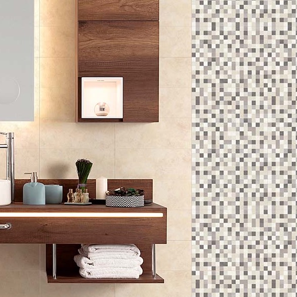 Porcelanowa okładzina kamionkowa w kolorze matowego beżu, czystego cementu 20x50 - ECCA1685