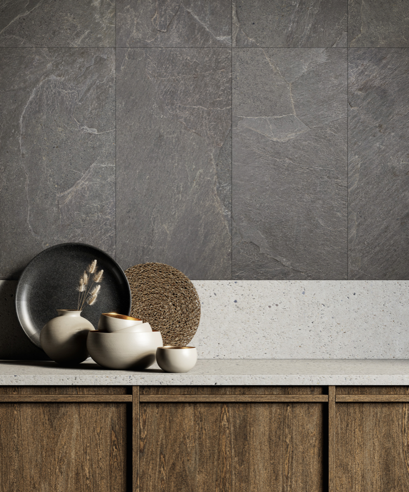Płytka porcelanowa Deluxe Ciemnoszara Matowa z efektem kamienia Rt 60x120 - EGSM1602
