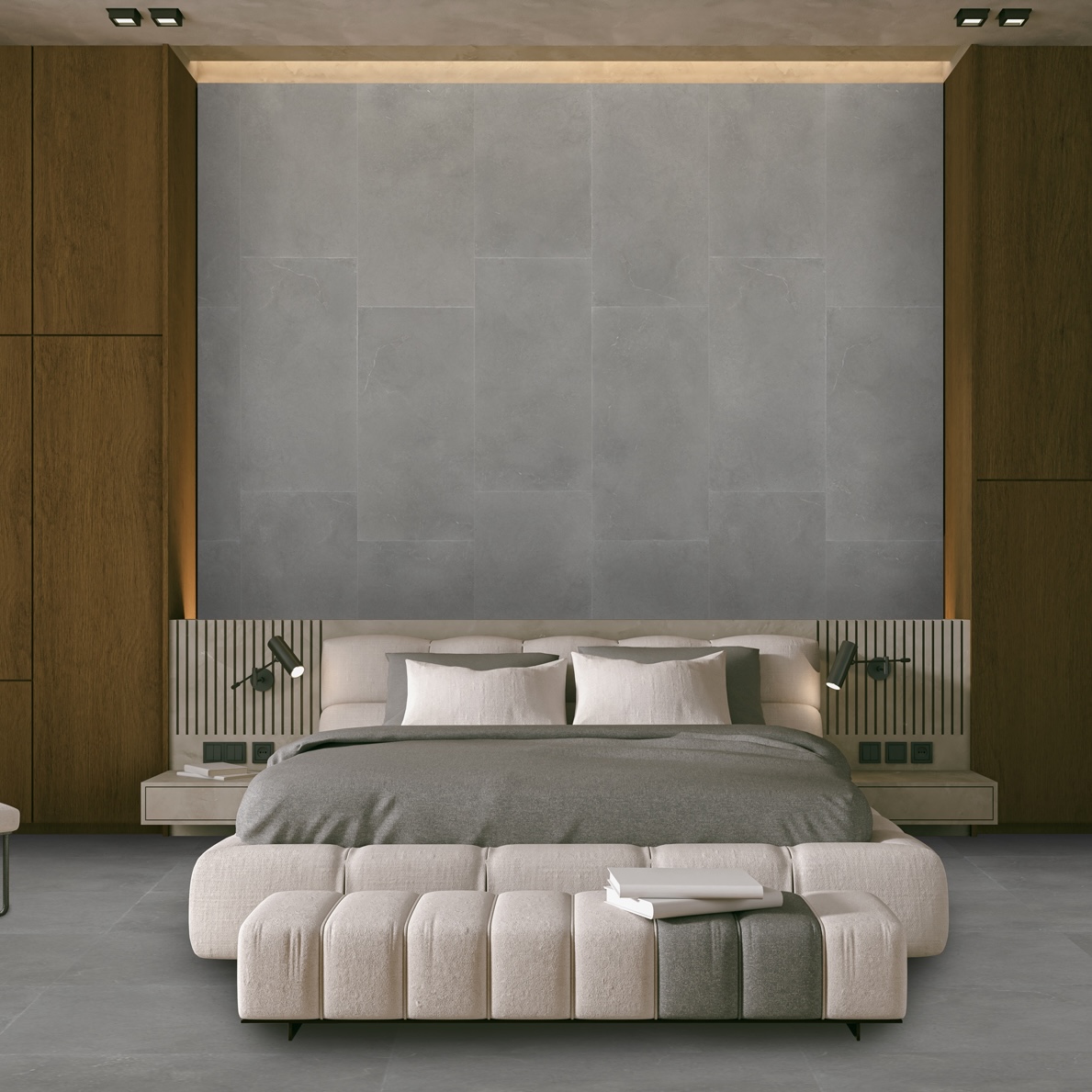 Nowoczesna płytka porcelanowa z efektem kamienia szara 60X120 - Ehol1068