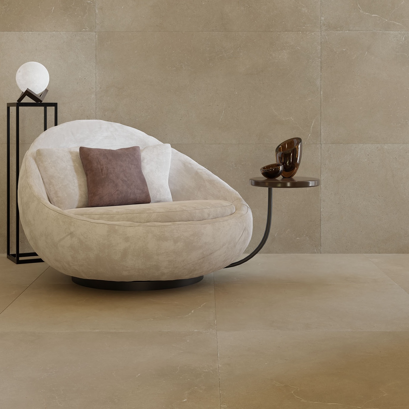 Brązowa nowoczesna płytka porcelanowa z efektem kamienia 60X120 - Ehsr1067