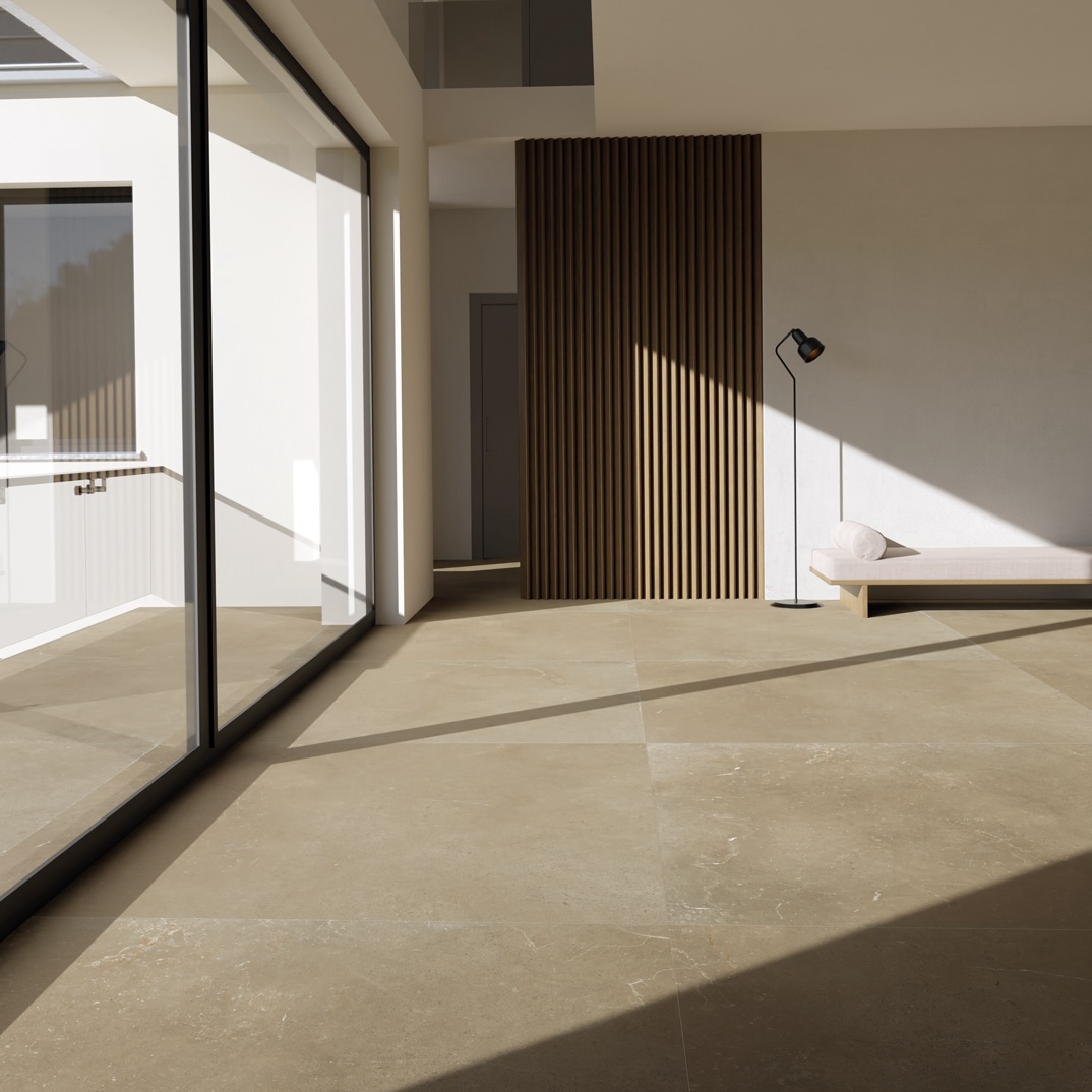 Antypoślizgowa nowoczesna płytka porcelanowa z efektem brązowego kamienia 80X80 - Ehsr1076