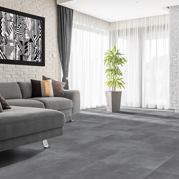Ciemnoszara płytka porcelanowa z efektem żywicy 60X120 - Elgy073
