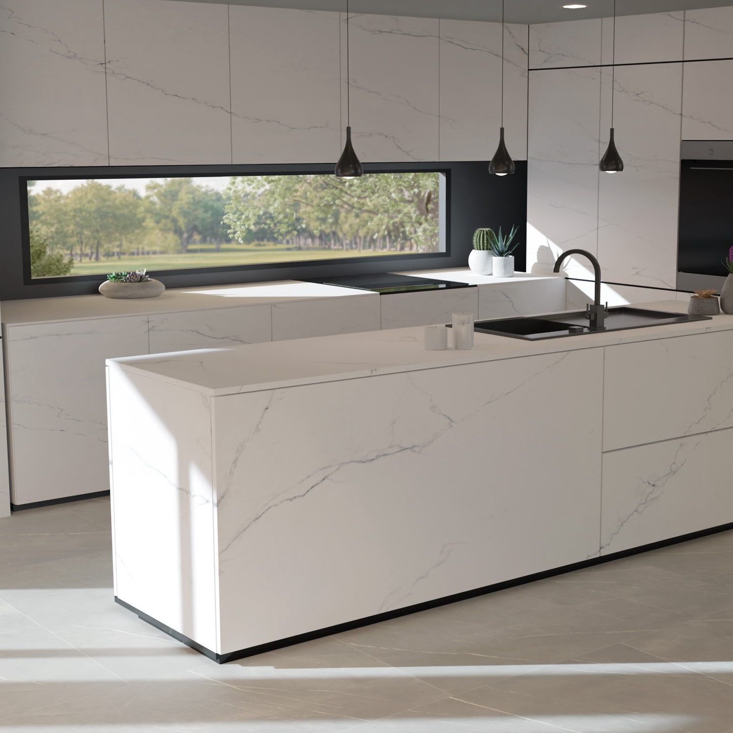 Płytka porcelanowa Matt Lasa z efektem marmuru 120X120 - Elin832