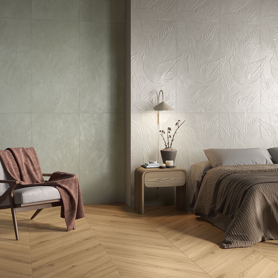 Płytka z gresu porcelanowego, efekt betonu, zielona, 60x120 cm - CS25119