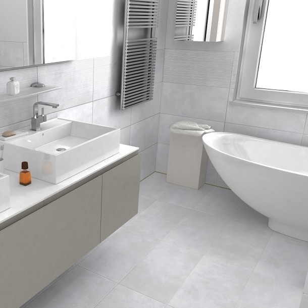 Płytka porcelanowa z efektem białej żywicy 60X120 - Elwe061