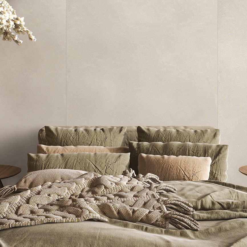 Płytka porcelanowa z efektem cementu w kolorze białym 60X120 - Empe595