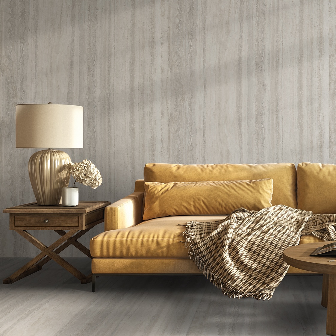 Płytka porcelanowa z efektem marmuru z matowego białego trawertynu 60X120 - Envn150
