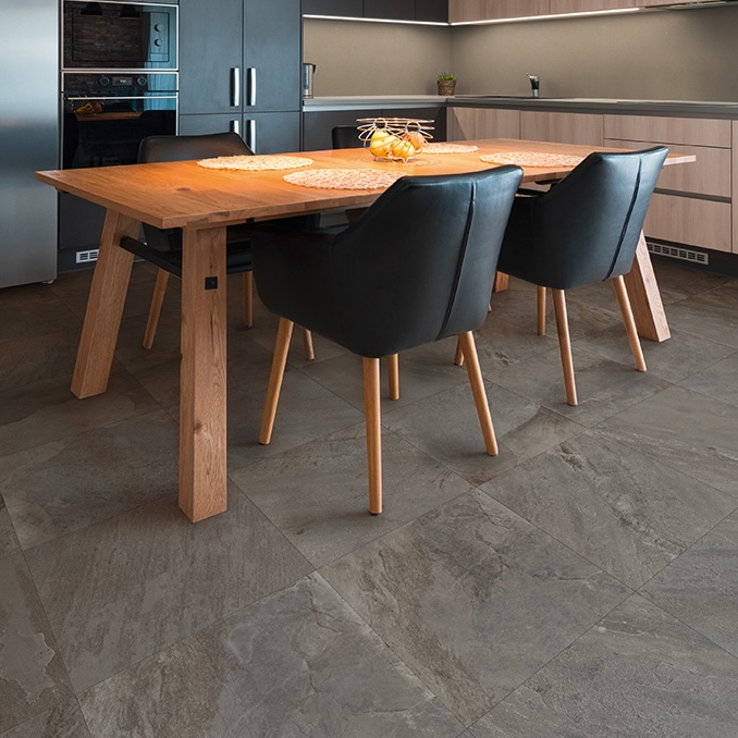 Płytka porcelanowa z efektem ciemnego kamienia łupkowego 60X120 - Epef1140