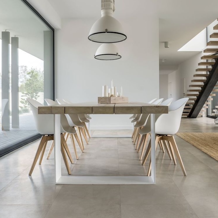 Płytka porcelanowa z efektem woskowanego betonu w kolorze kości słoniowej 60X120 - Epiy652