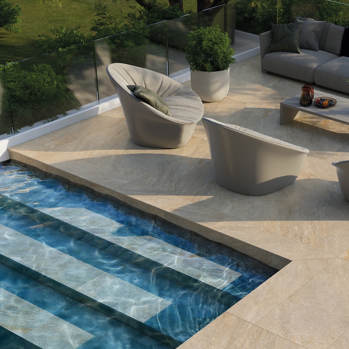 Płytka porcelanowa z efektem szarego kamienia antypoślizgowa 60X120 - Ereg1189