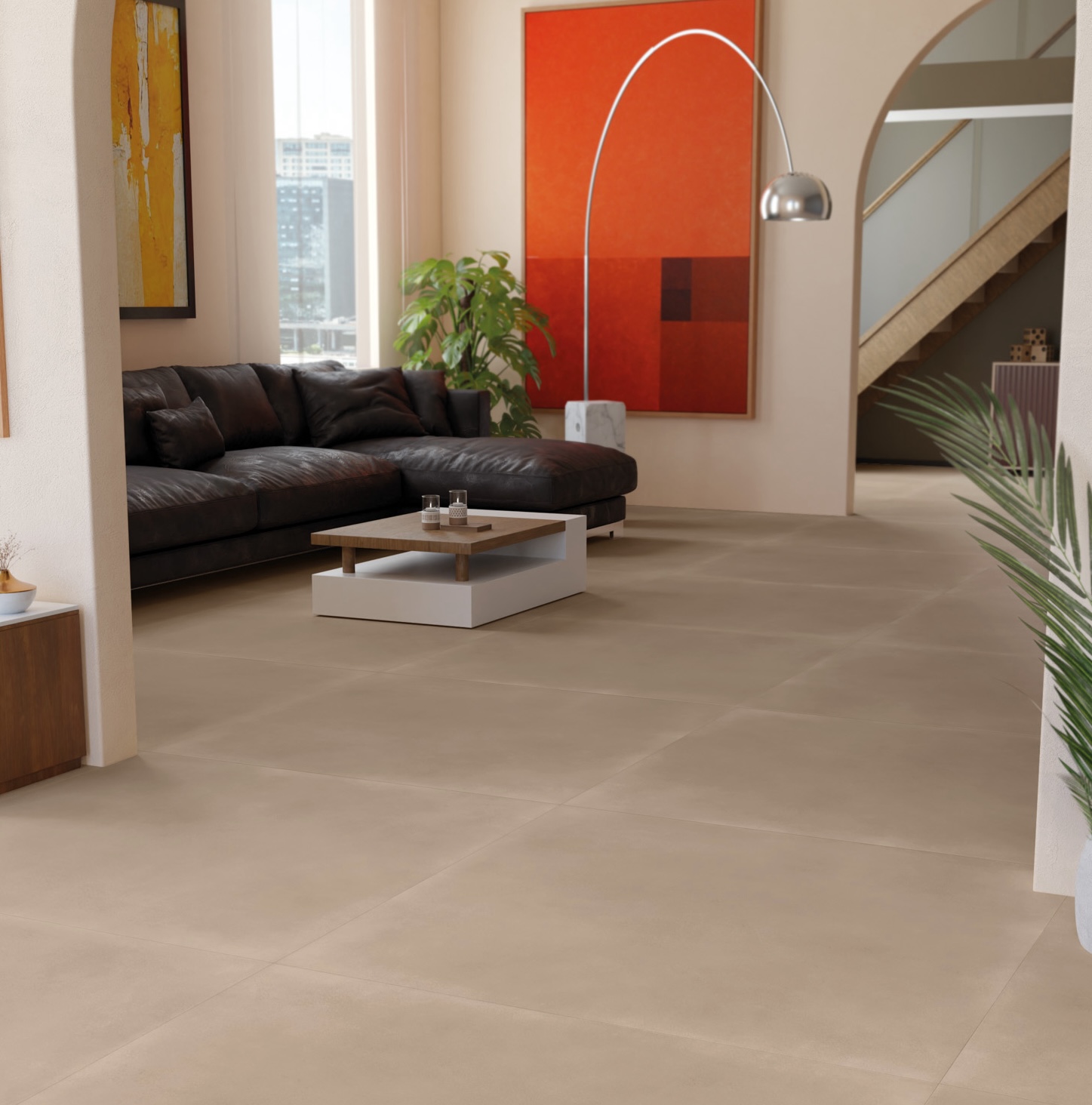 Płytka porcelanowa z efektem betonu Dove Grey 120X120 - Ertn697