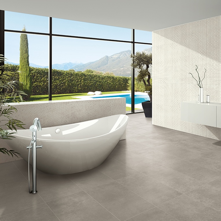 Ciemnoszara płytka porcelanowa z efektem żywicy spatulowanej 60X120 - Esfo712