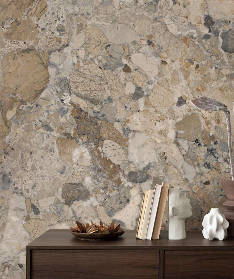 Płytka porcelanowa z polerowanym beżowym marmurem i efektem oceanu 120X120 - Ewaa758