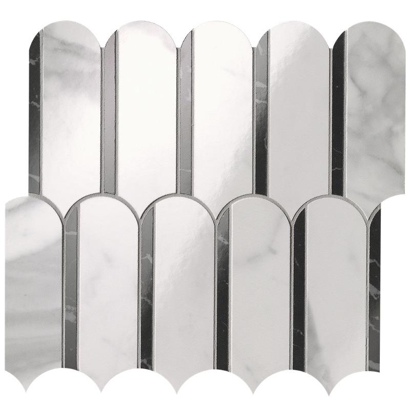 Mosaic Fap Roma Gold Carrara Superiore / Nero Elegante Archs 28.2X31 - fQKP