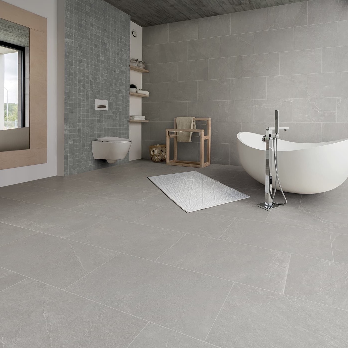 La Fabbrica Ava Ardesia Bianco Ret 20mm R11 40X120 - 0137050