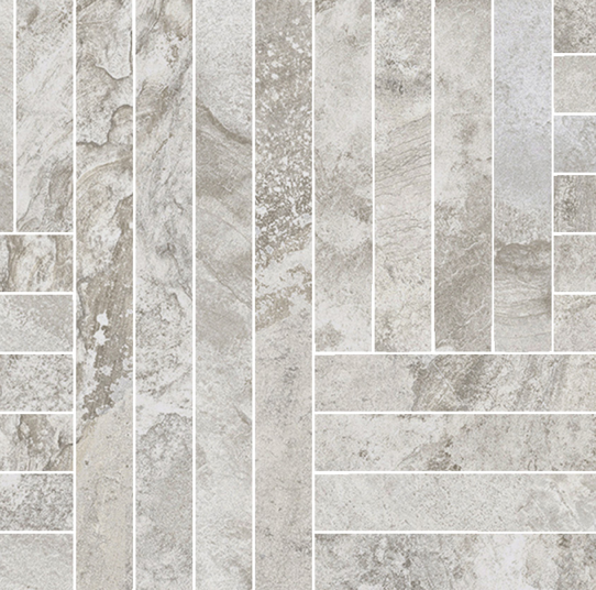 Mosaic La Fabbrica Ava Deep Stone Stick White Nat Ret 30x30 - 204102